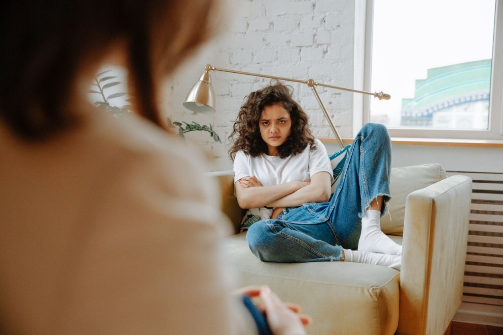 In-center therapy conversation